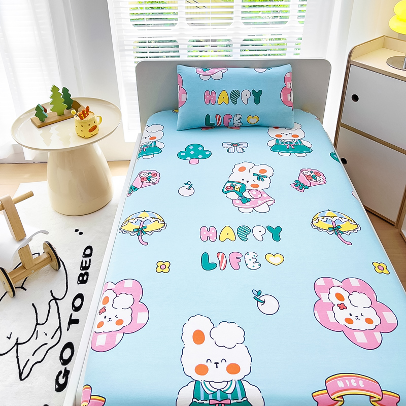 纯棉加厚磨毛不起球不掉色床笠