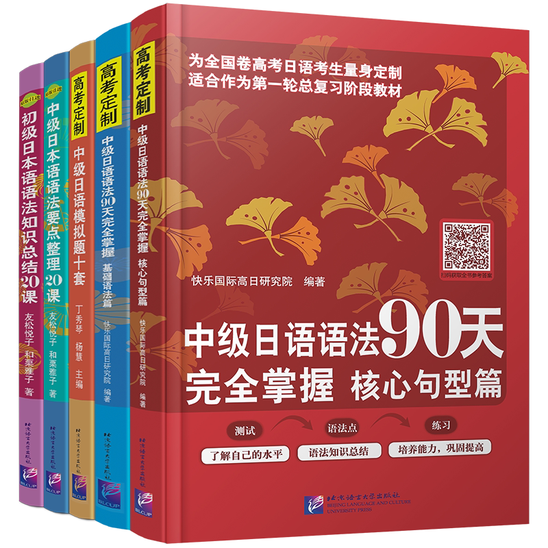 中级日语语法基础语法篇+核心句型篇+模拟题+日本语语法要点整理20课+日本语语法知识总结20课 日语高考语法高中日语语法技巧模拟