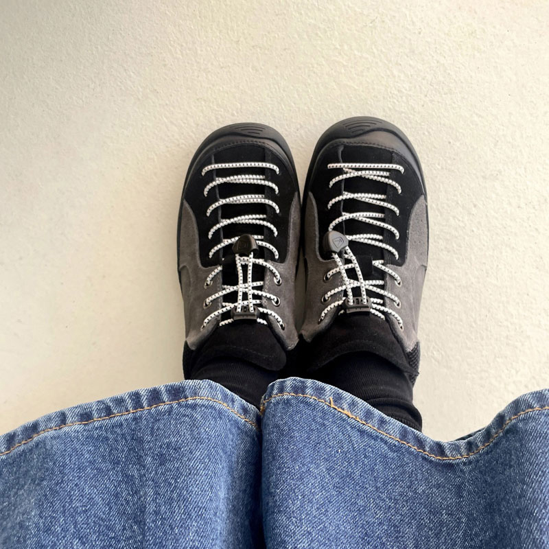 现韩小爱复古露营休闲徒步登山鞋2024春磨砂真皮丑萌休闲运动鞋女