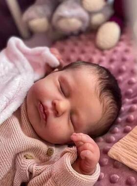 搪胶娃娃46cm Reborn Baby Doll LOULOU可爱仿真婴儿跨境电商