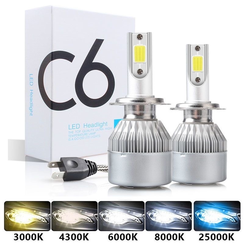 led汽车大灯灯泡改装超亮强光9005h7h4远光近光一体H1车灯H11H8H9