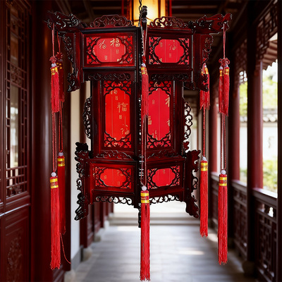 仿古实木户外春节中秋元旦灯笼