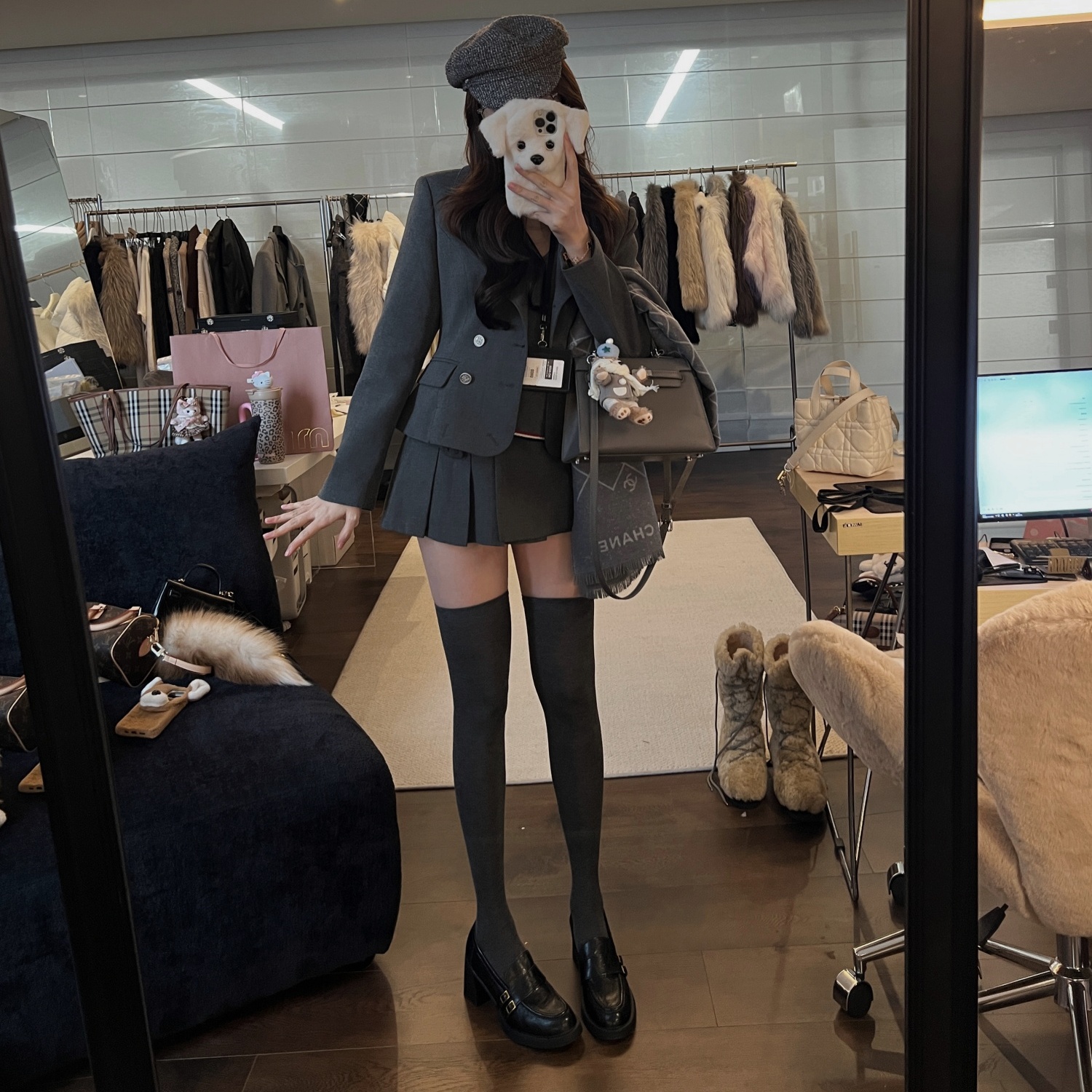 IN MIMIFACE 过膝长筒袜