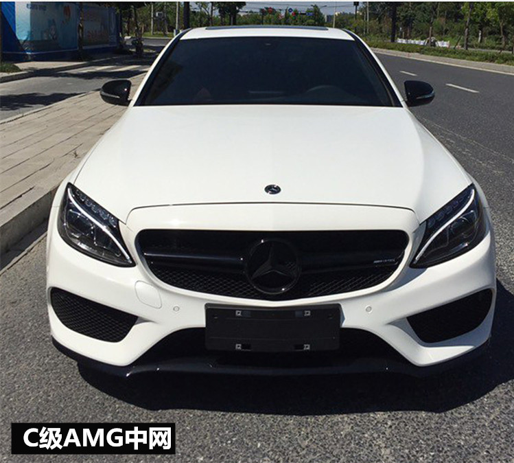 适用于奔驰C级w205 C180 C200 C260运动版C63AMG款改装中网前格栅