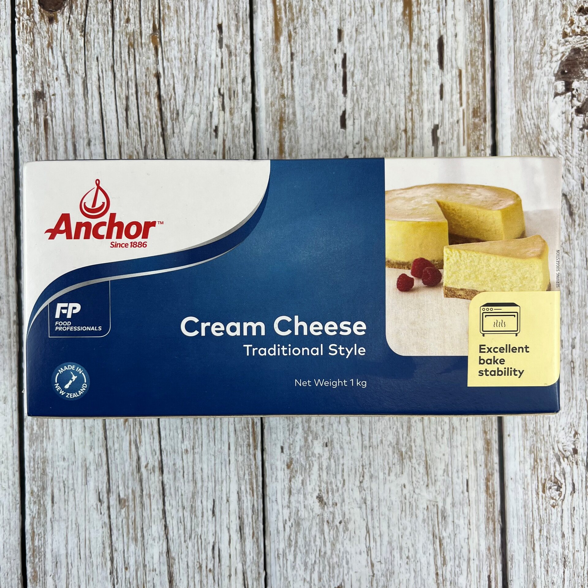 新西兰安佳奶油干酪经典型1000g商用奶油奶酪芝士蛋糕块烘焙奶酪