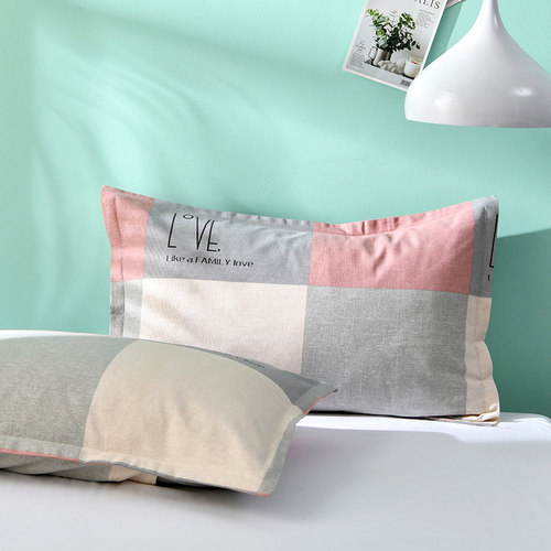 老粗布枕套大号包邮棉麻简约加厚