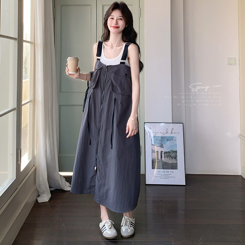 新款！现货！工装背带裙C275P125K208，女装连衣裙，两个王小姐