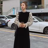 2021秋款现货！！金丝绒立领压轴连衣裙C117P105K158，女装连衣裙，两个王小姐