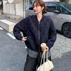新品！！现货 假两件长款压棉外套 Q195P165K258图片