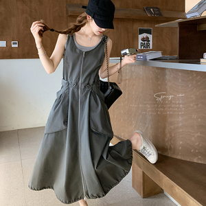 25春夏 新款现货！棉布砂洗做旧连衣裙 C231P145K238图片