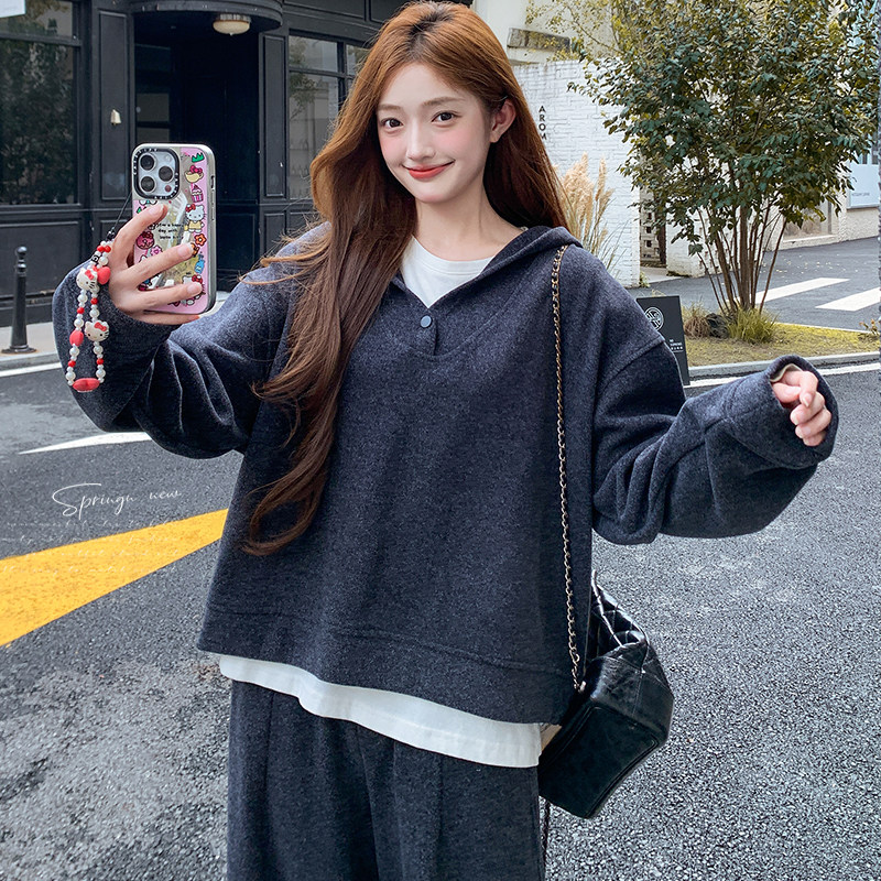 新款现货!!呢料连帽套装Q197P225K318,女装套装/套裙,两个王小姐