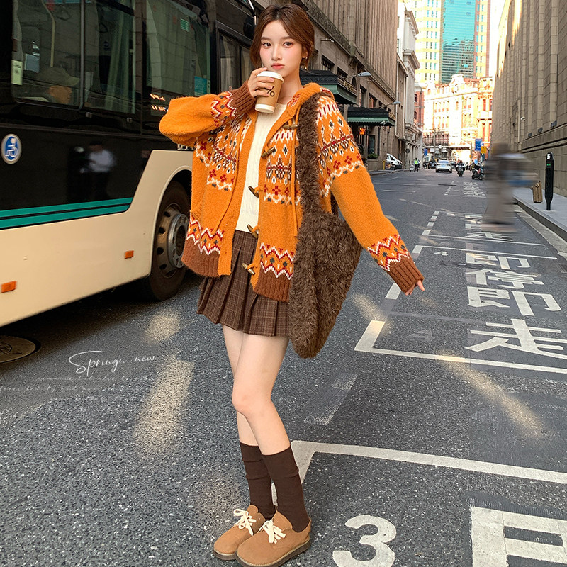新品！！现货牛角扣费尔岛毛衣外套Q199P145K238,针织衫/毛衣,两个王小姐