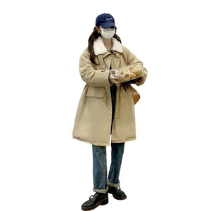 22冬！现货！酷酷的羊羔领工装派克羽绒服！D257P270K398图片
