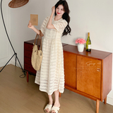 休闲气质蕾丝连衣裙女夏2025新款甜美减龄可爱独特绝美超好看长裙，女装连衣裙，两个王小姐