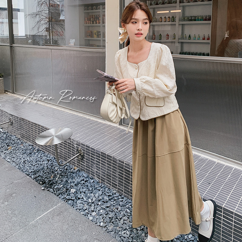 22秋！！现货！美美森系立体印花套装Q123P140K198，女装套装/套裙，两个王小姐