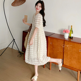 休闲气质蕾丝连衣裙女夏2025新款甜美减龄可爱独特绝美超好看长裙，女装连衣裙，两个王小姐