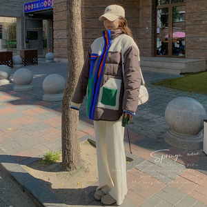 冬新！现货！90绒 多色拼接设计感羽绒服 D227P245K358图片