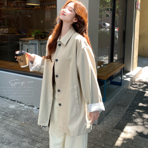 新款现货 经典款中长款风衣 Q186P165K268，女装风衣，两个王小姐