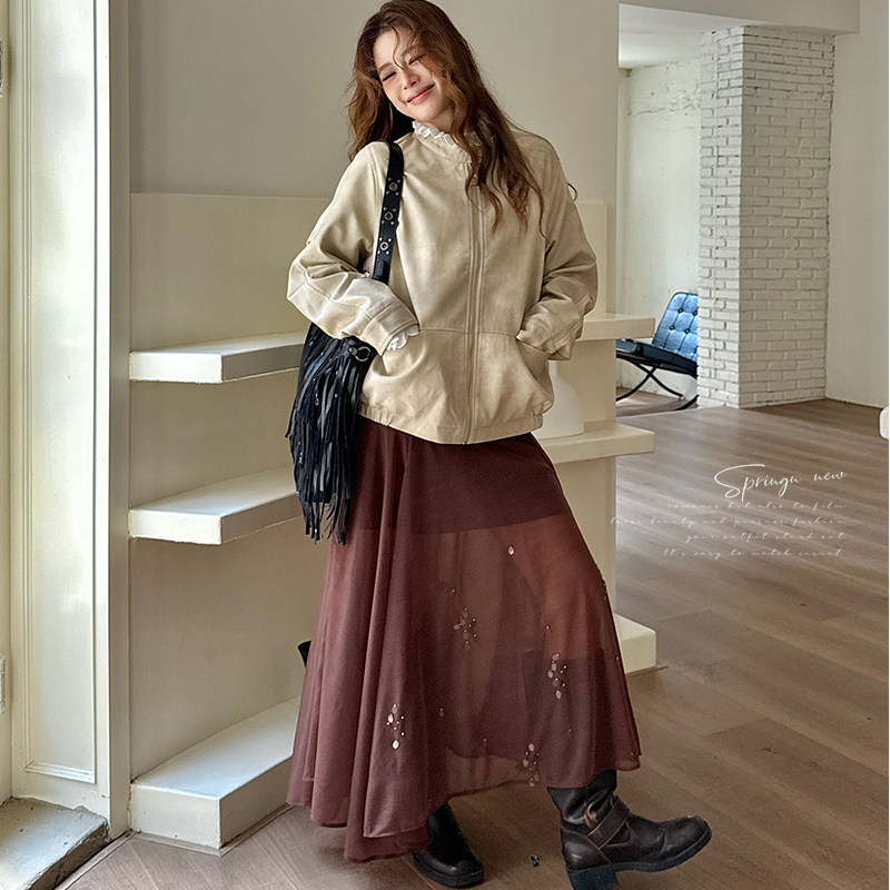 秋款现货！！新面料立领皮衣Q178P165K268,女装皮衣,两个王小姐