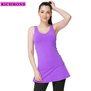 专业瑜伽背心女夏带胸垫长款运动紧身上衣无袖健身服塑身美背1088