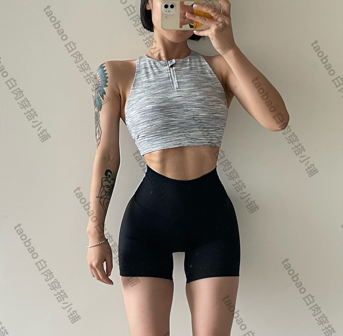 瑜伽女背心防走光磨毛健身内衣