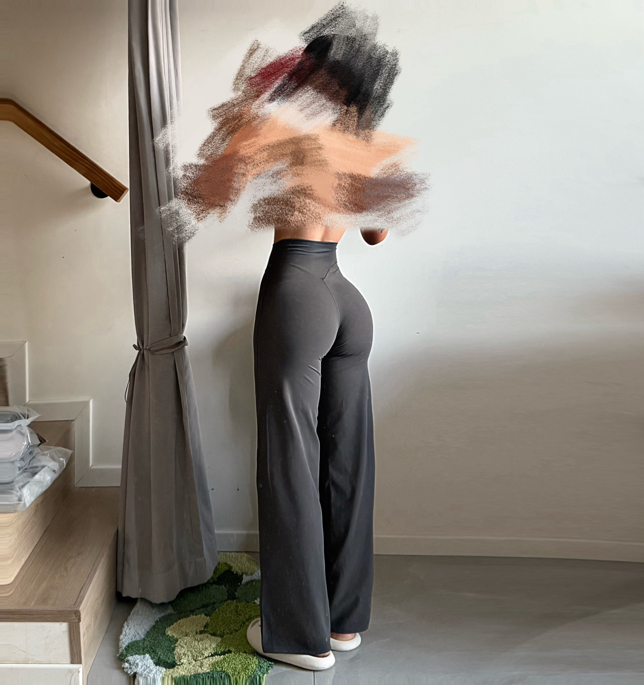 白肉小铺健身裤女高腰欧美显臀瑜健身裤