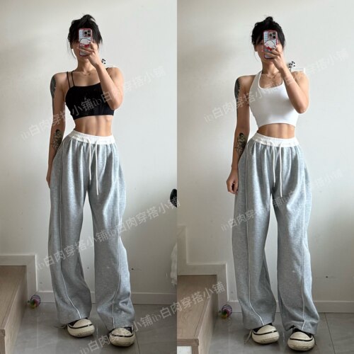 抽绳运动休闲裤女2025新款