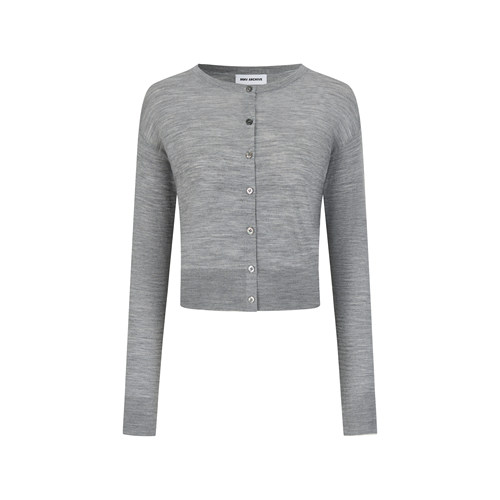 MHV ARCHIVE 细支美利奴羊毛女士短款小开衫