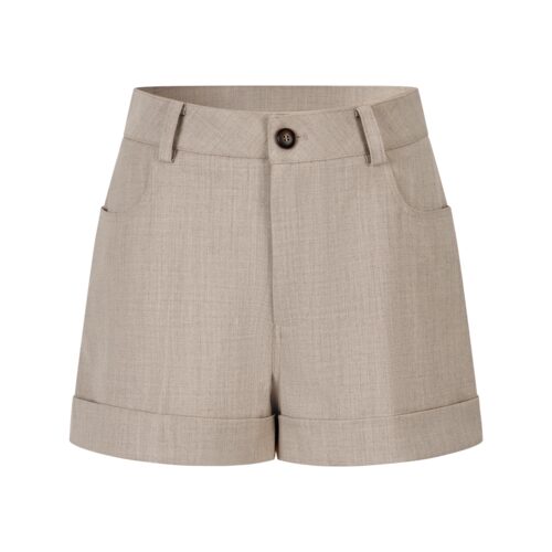 MHV ARCHIVE 羊毛混纺 女士中腰卷脚短裤