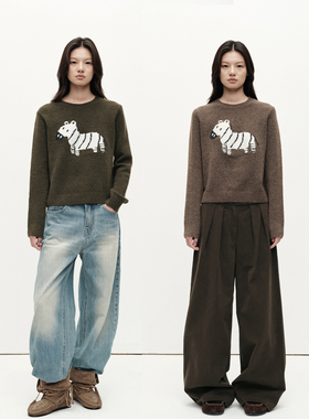 MHV ARCHIVE 贺马年刺绣针织 女士休闲毛衣