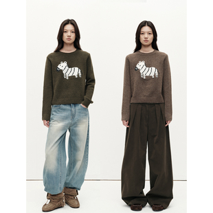 女士休闲毛衣 贺马年刺绣针织 MHV ARCHIVE