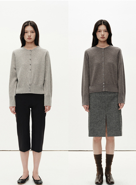 MHV ARCHIVE 25新款 100%美利奴羊毛 女士排扣羊毛开衫