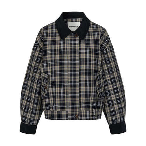 MHV ARCHIVE 25新款 复古暗格纹女士宽松夹克外套