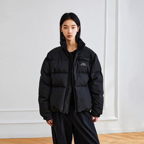 锁热保暖90白鸭绒中性短款羽绒服