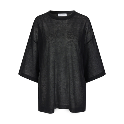 MHV ARCHIVE 亚麻微透女士宽松针织毛衫