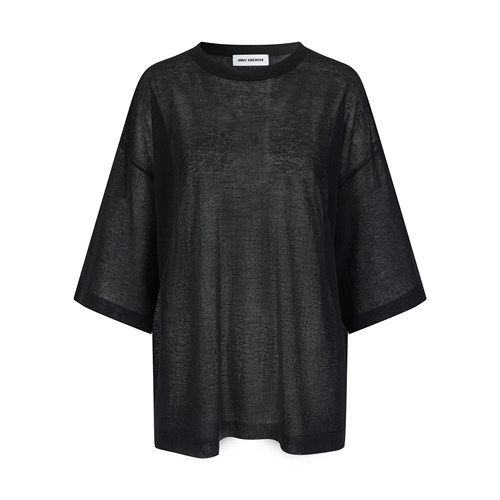 MHV ARCHIVE 亚麻微透女士宽松针织毛衫