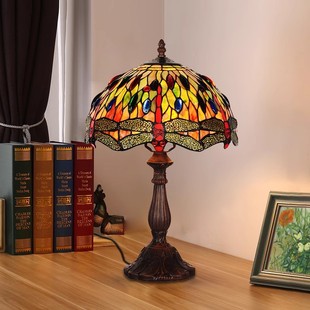 【蜓舞黄昏】帝凡尼欧式奢华纯手工客厅卧室床头子母台灯落地灯