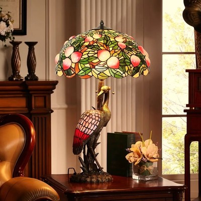 【仙桃鹤寿】中式古典吉祥富贵田园艺术客厅台灯吊灯落地灯吸顶灯