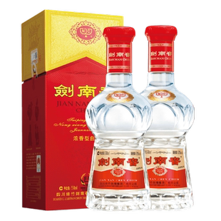 【加量不加价】剑南春 水晶剑南春52度558mL*2 浓香型白酒 含礼袋