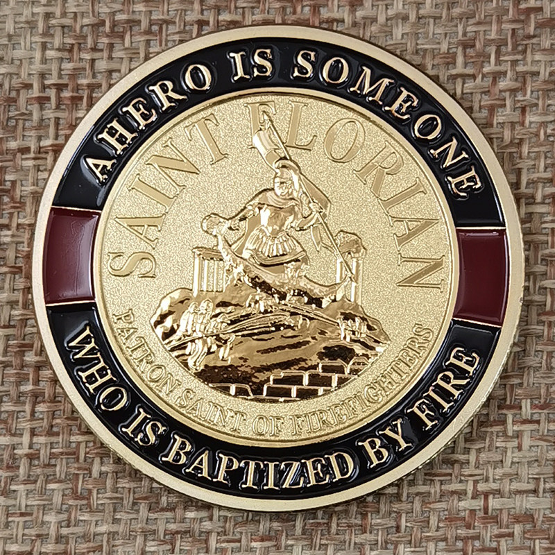 美国消防英雄勋章定制纪念章留恋硬币企业奖章开业典礼品毕业纪念