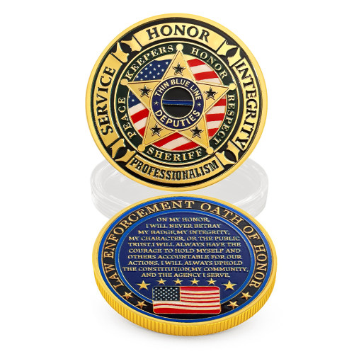 美国警察宣言纪念章金属硬币