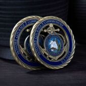 Navy纪念品创意装 coin舰队船锚纪念章 饰硬币挑战币Custom