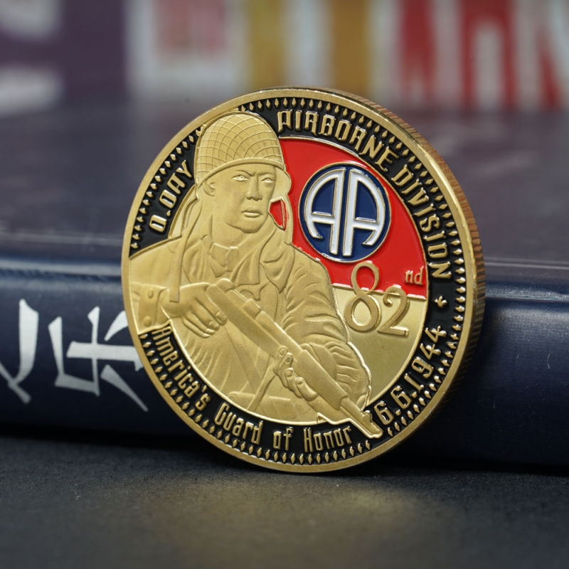 诺曼底82空降师纪念章勋章定制企业logo徽章订做团队荣誉奖牌