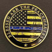 蓝旗守护神纪念章美国挑战币创意徽章定制工艺品收藏把玩退伍勋章