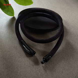 黑色钢扣挂绳翡翠玉石挂件绳狼牙唐卡吊坠绳子锁骨绳男玉佩项链绳