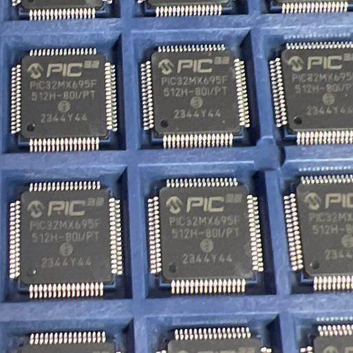 PIC32MX695F512H-80I/PT封装TQFP-64(10x10)单片机芯片原装