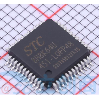 全新原装STC8H8K64U-45I-LQFP48