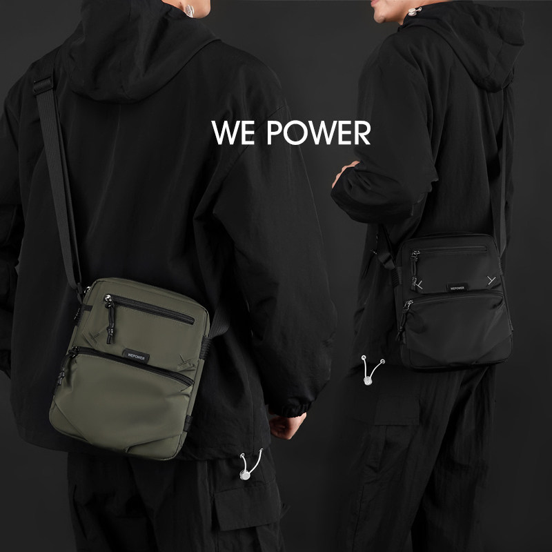 青年男士运动潮牌单肩包日常通勤斜挎包商务休闲斜挎包小背包防水