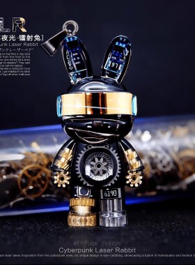 赛博朋克兔子吊坠项链