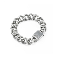 GD Quan Zhilong the same model 1314 couple bracelet trend wild titanium steel Cuban bracelet men's minimalist bracelet